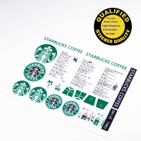 Custom sticker for Set 3438 coffee shop, for CITY MOC building, Premium quality.