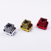 Custom Chrome Engine Cylinder part compatible with LEGO 2850b, for MOC cars.